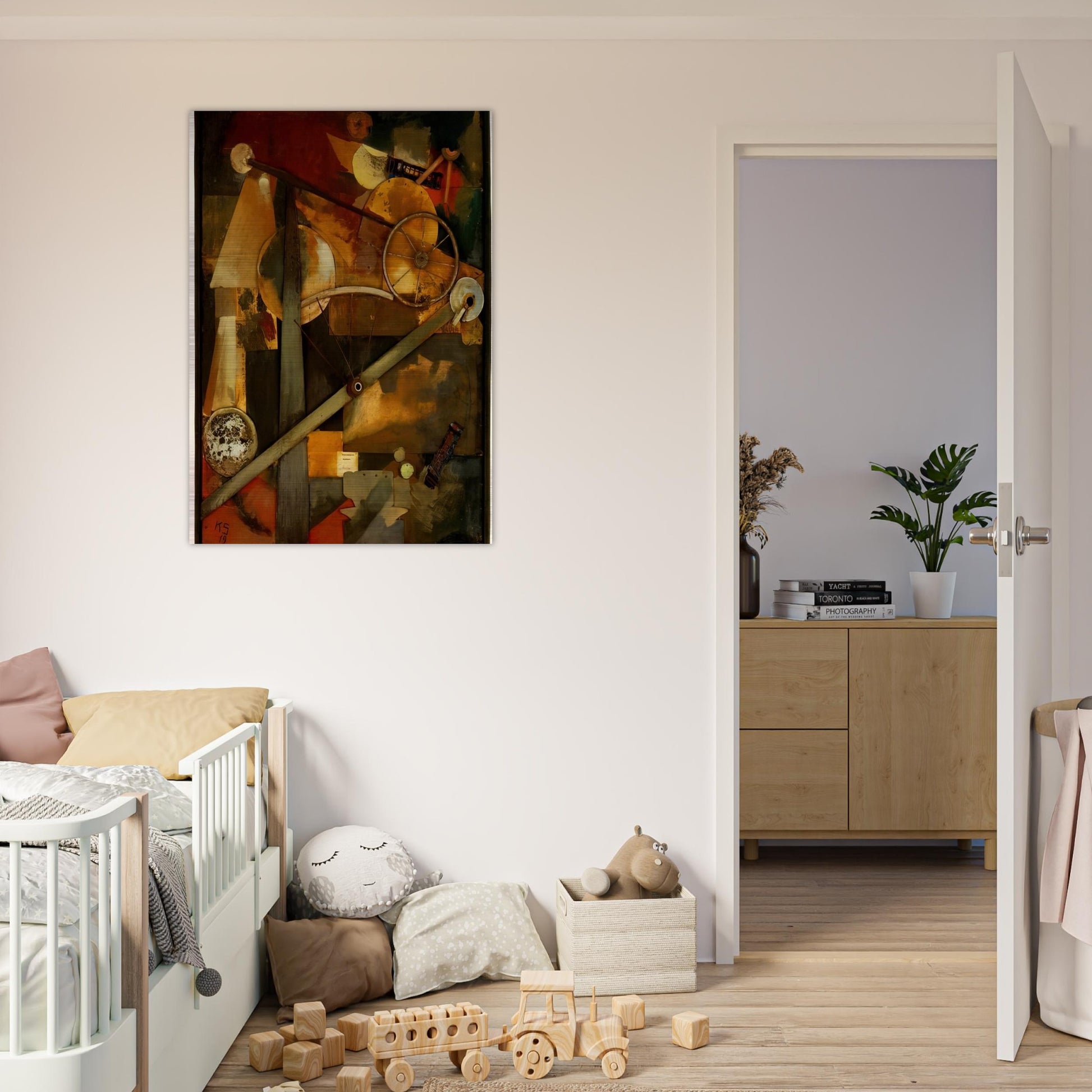 CONSTRUCTION FOR NOBLE LADIES 1919 - Kurt Schwitters Brushed Aluminum Print - 70x100 cm / 28x40 inches | Kurt Schwitters Aluminum Print | Kurt Schwitters Prints