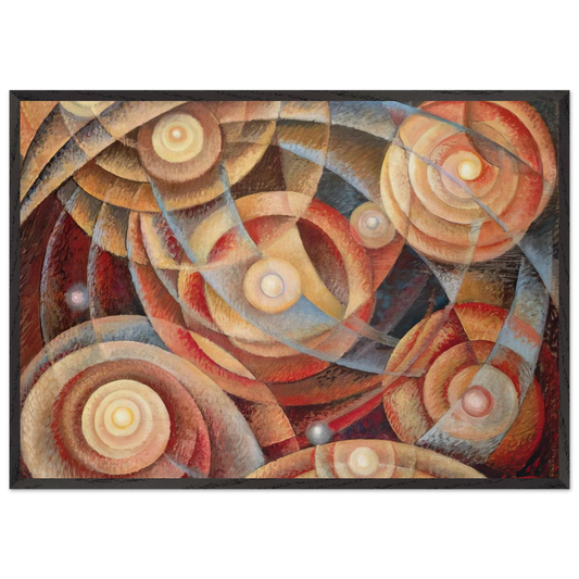 Ritmi astrali - 1916 - Gerardo Dottori Framed Art Print – Black Wooden Frame - Default Title - -Framed Art Print