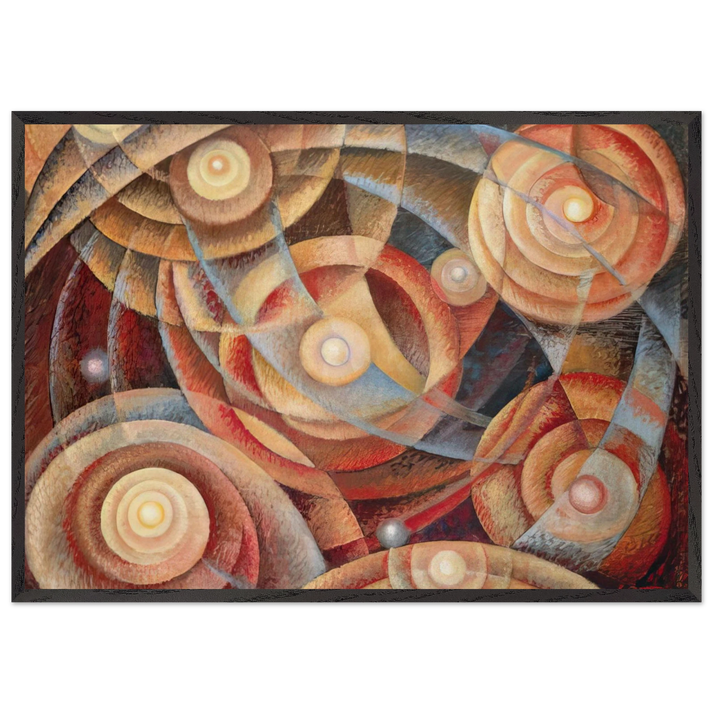 Ritmi astrali - 1916 - Gerardo Dottori 70x100 cm / 28x40 inches Framed Art Print – Black Wooden Frame