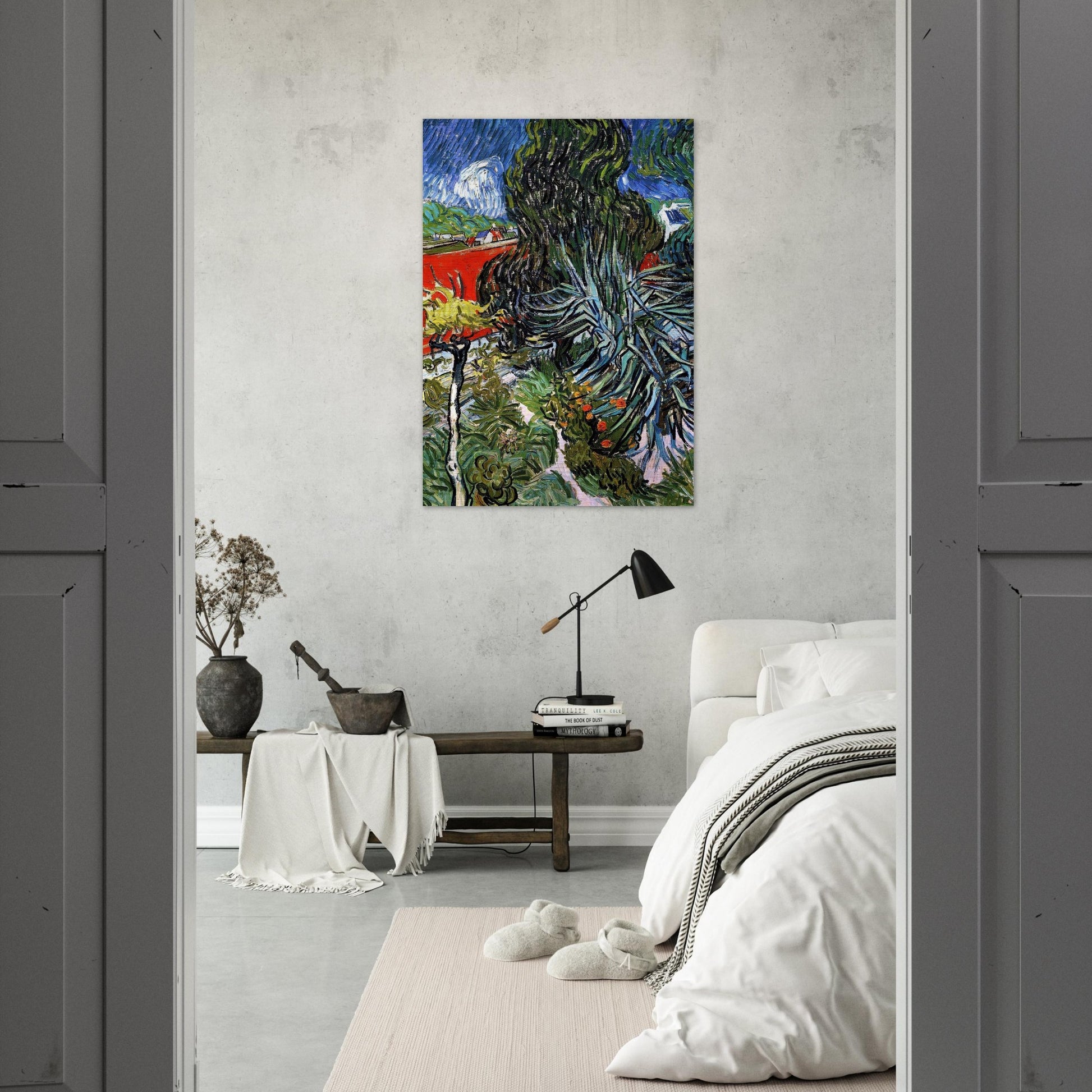 The Garden of Doctor Gachet at Auvers-sur-Oise - Vincent van Gogh Brushed Aluminum Print - 70x100 cm / 28x40 inches | Vincent van Gogh Aluminum Print | Vincent van Gogh Prints