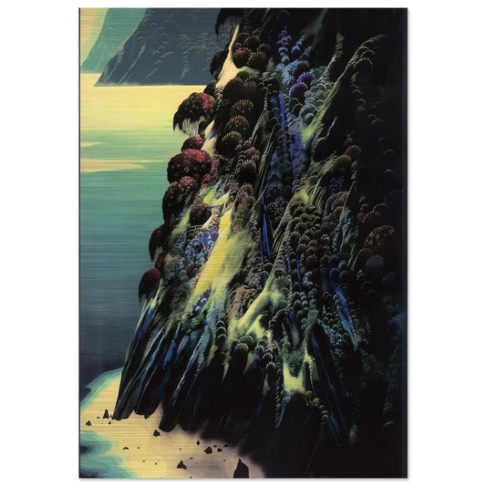 Big Sur Poem - Eyvind Earle Brushed Aluminum Print - 70x100 cm / 28x40 inches | Eyvind Earle Aluminum Print | Eyvind Earle Prints