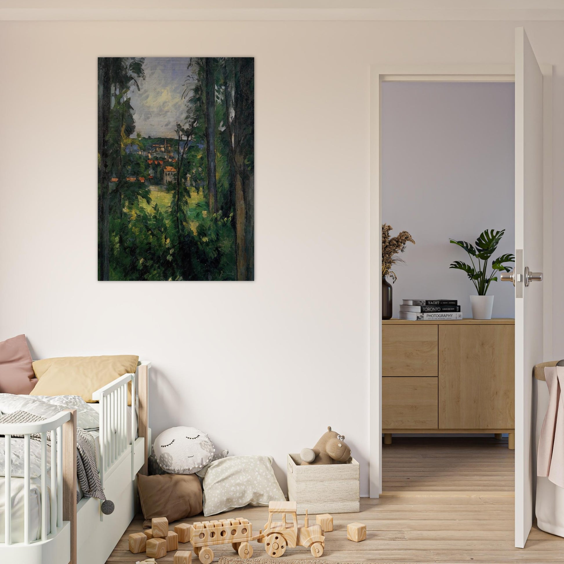 Auvers. View from Nearby - Paul Cézanne Brushed Aluminum Print - 70x100 cm / 28x40 inches | Paul Cézanne Aluminum Print | Paul Cézanne Prints