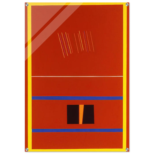 Red Painting For Romania - 1990 - Ronnie Landfield Acrylic Print - 70x100 cm / 28x40″ inches | Ronnie Landfield Wall Art | Ronnie Landfield Prints