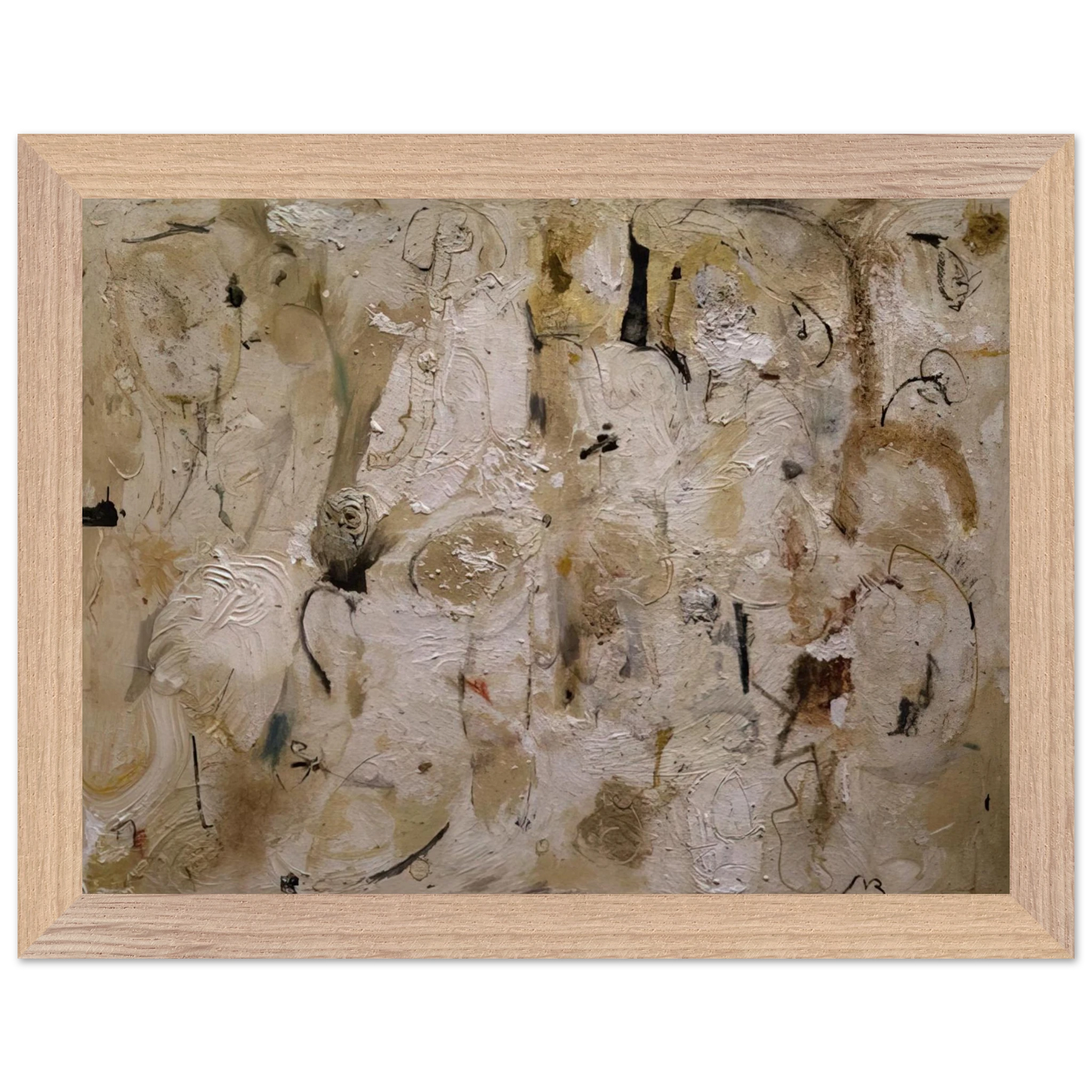 Helen Frankenthaler - Painted on 21st Street - 1951 Wall art - 13x18 cm / 5x7 inches - Premium Wooden Framed Poster With Fine Art Paper - White frame