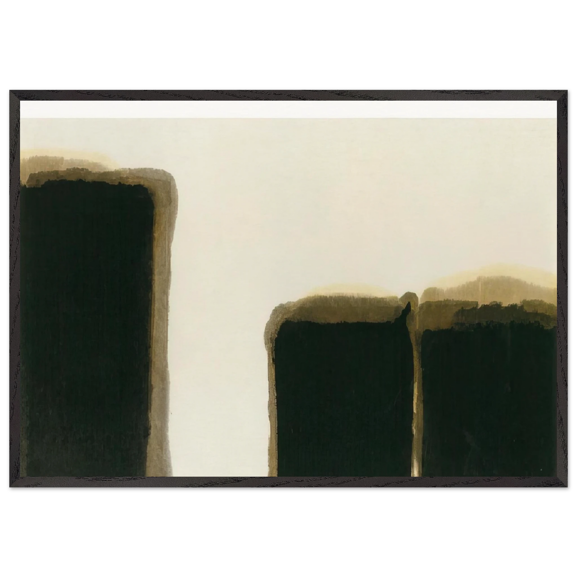 Burnt Umber  Ultramarine I - 1981 - Yun Hyong-keun Framed Art Print – Black Wooden Frame - Default Title - -Framed Art Print