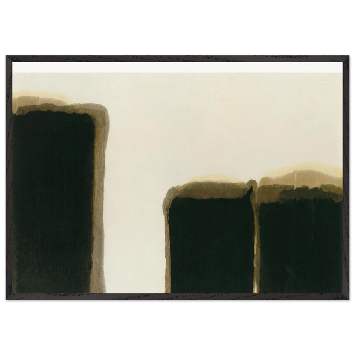 Burnt Umber  Ultramarine I - 1981 - Yun Hyong-keun 70x100 cm / 28x40 inches Framed Art Print – Black Wooden Frame