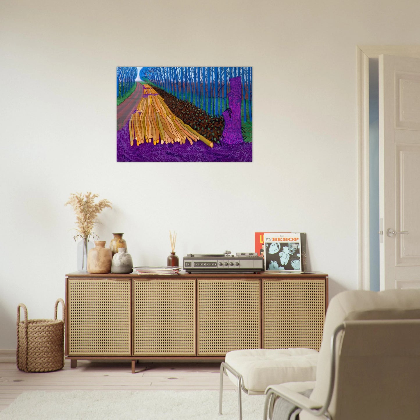 David Hockney - David Hockney Brushed Aluminum Print - 70x100 cm / 28x40 inches | David Hockney Aluminum Print | David Hockney Prints