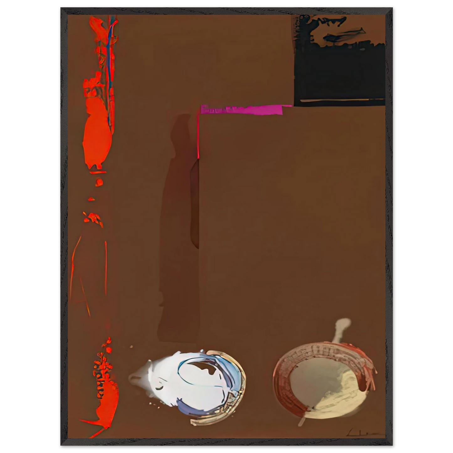 Helen Frankenthaler - Syzygy, 1987- Wall Art - 60x80 cm / 24x32 inches - Premium Wooden Framed Poster With Fine Art Paper - Black frame