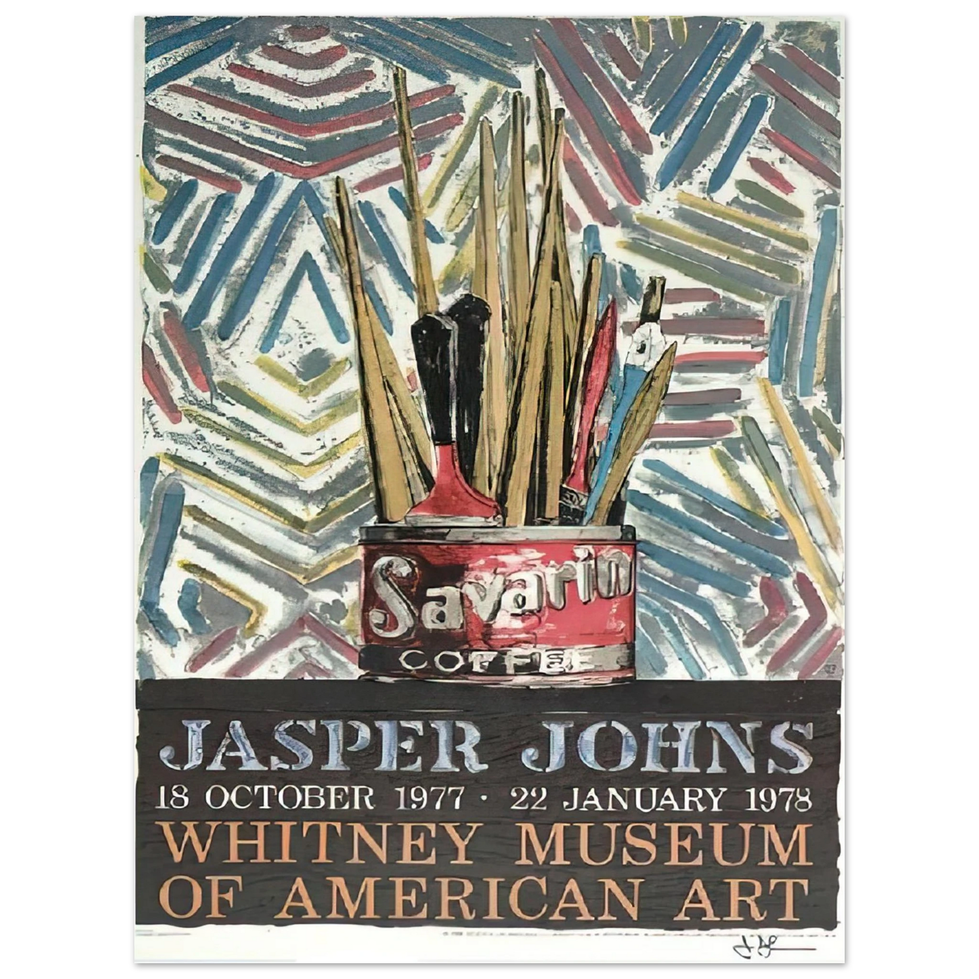 Jasper Johns - SAVARIN WHITNEY MUSEUM POSTER Fine Art Poster - Default Title