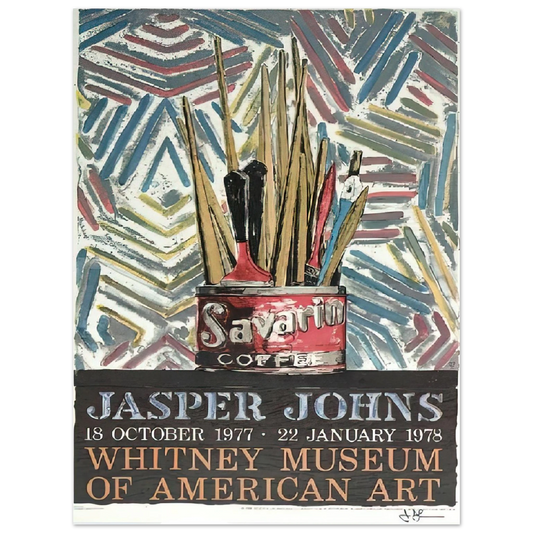 Jasper Johns - SAVARIN WHITNEY MUSEUM POSTER Fine Art Poster - Default Title