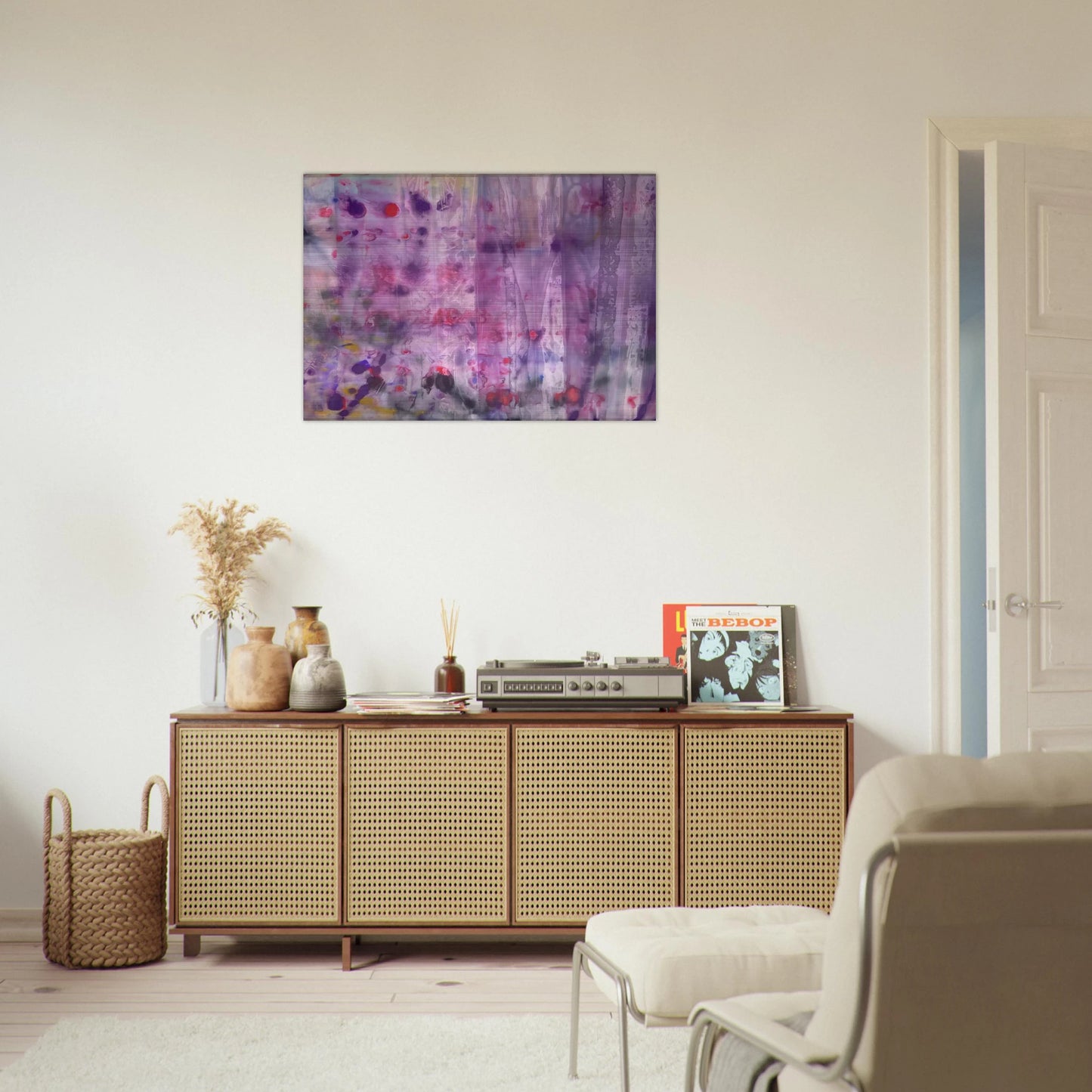 April 4 - Sam Gilliam Brushed Aluminum Print - 70x100 cm / 28x40 inches | Sam Gilliam Aluminum Print | Sam Gilliam Prints