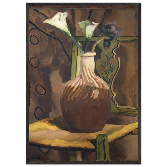 ARUM LILIES 1919 - Vanessa Bell Framed Art Print – Black Wooden Frame - Default Title - -Framed Art Print