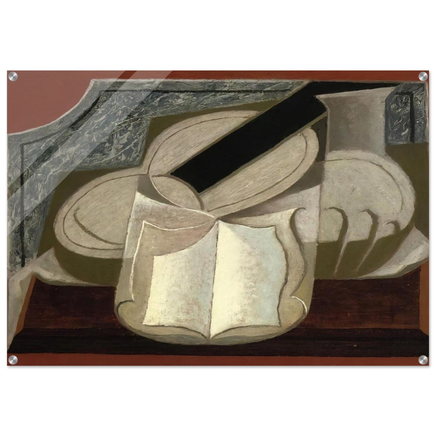 BOOK AND GUITAR 1925 - Juan Gris Acrylic Print - 70x100 cm / 28x40″ inches | Juan Gris Wall Art | Juan Gris Prints
