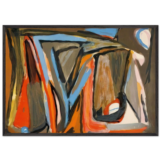 Le tout - 1978 - Bram van Velde Framed Art Print – Black Wooden Frame - Default Title - -Framed Art Print