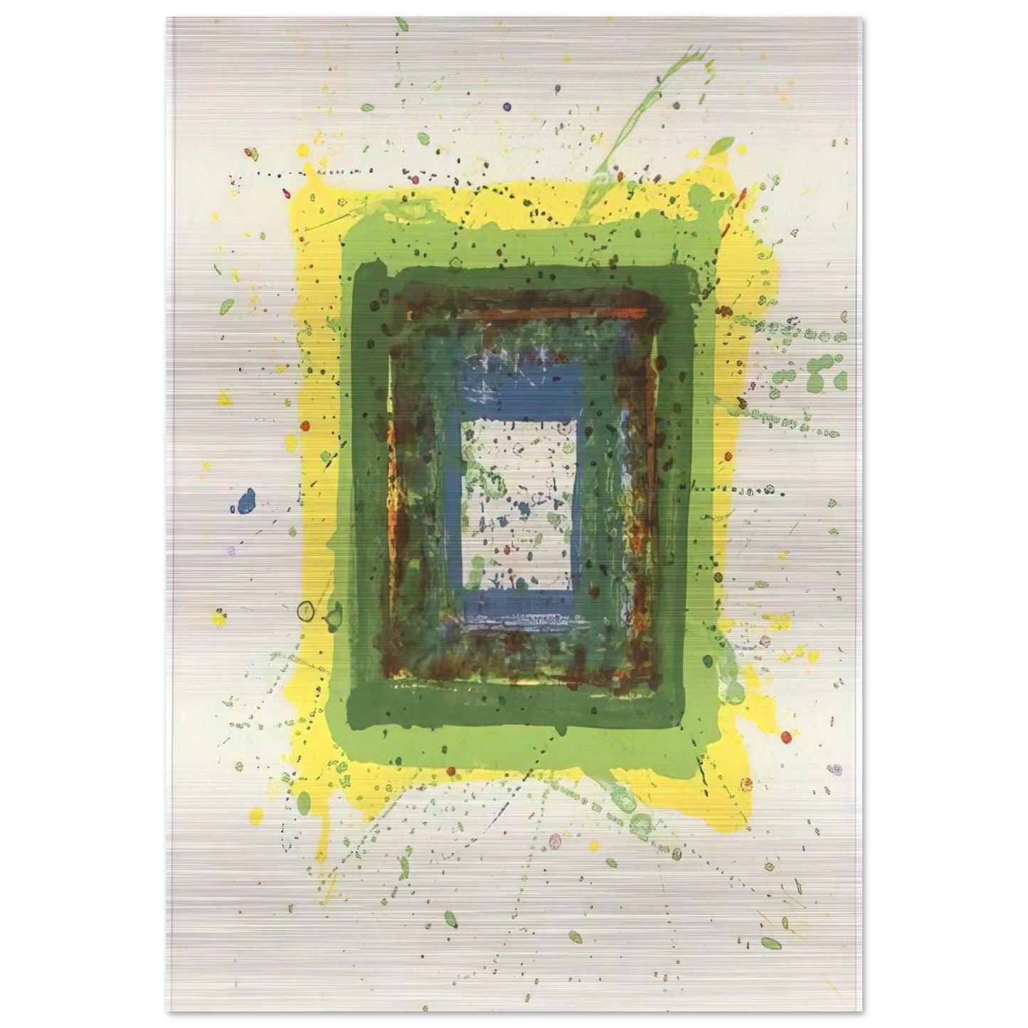 Untitled  SF 354  - Sam Francis Brushed Aluminum Print - 70x100 cm / 28x40 inches | Sam Francis Aluminum Print | Sam Francis Prints