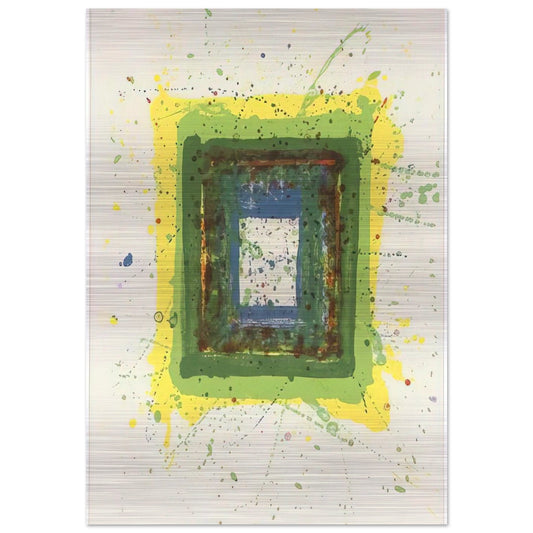 Untitled  SF 354  - Sam Francis Brushed Aluminum Print - 70x100 cm / 28x40 inches | Sam Francis Aluminum Print | Sam Francis Prints