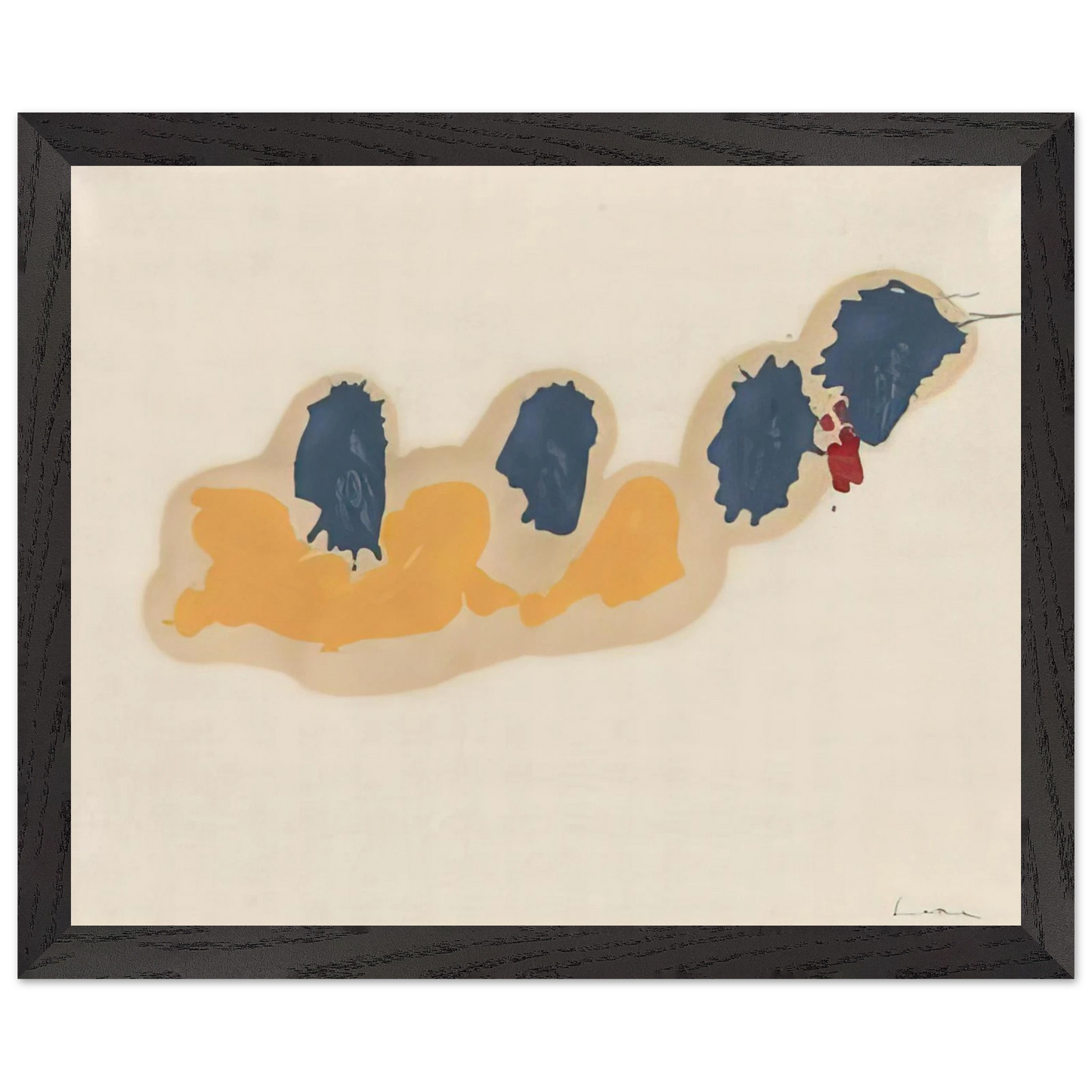 Helen Frankenthaler - April IV - 1960 Wall art - 27x35 cm / 11x14 inches - Premium Wooden Framed Poster With Fine Art Paper - Wood frame