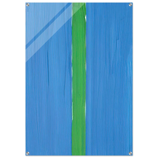 Composition bleue et verte - 1988 - Gunther Forg Acrylic Print - 70x100 cm / 28x40″ inches | Gunther Forg Wall Art | Gunther Forg Prints