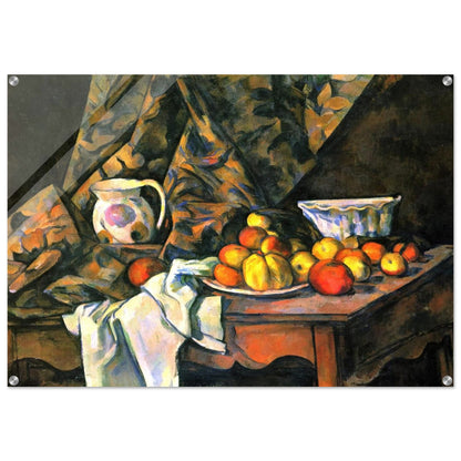 Still Life with Flower Holder - Paul Cézanne Acrylic Print - 70x100 cm / 28x40″ inches | Paul Cézanne Wall Art | Paul Cézanne Prints