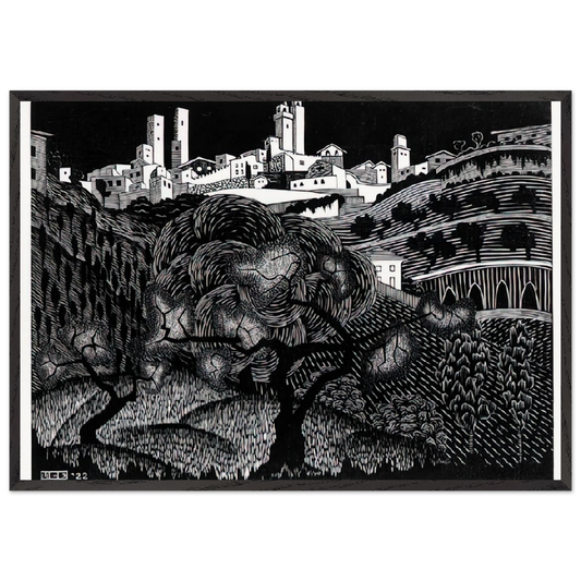 ESCHER 10 - MC Escher Framed Art Print – Black Wooden Frame - Default Title - -Framed Art Print