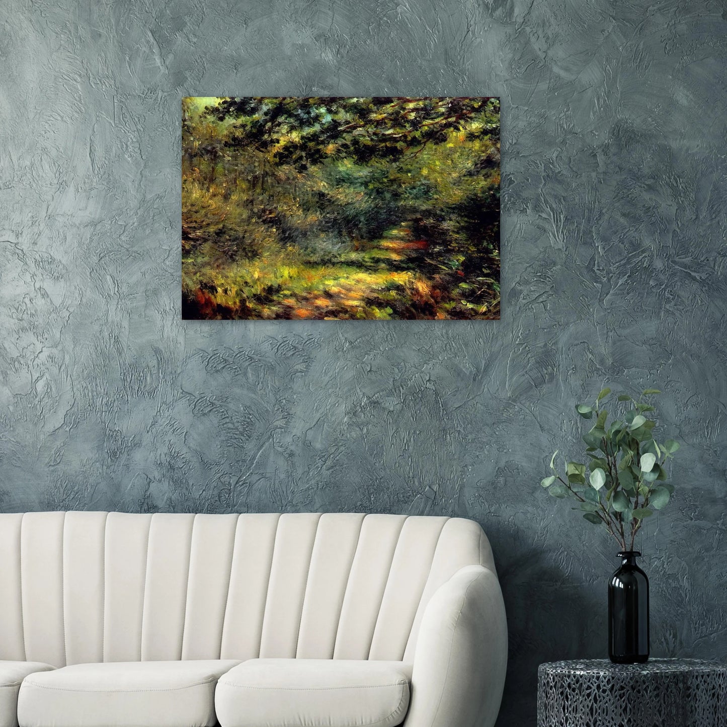 Forest Path - Pierre-Auguste Renoir Brushed Aluminum Print - 70x100 cm / 28x40 inches | Pierre-Auguste Renoir Aluminum Print | Pierre-Auguste Renoir Prints