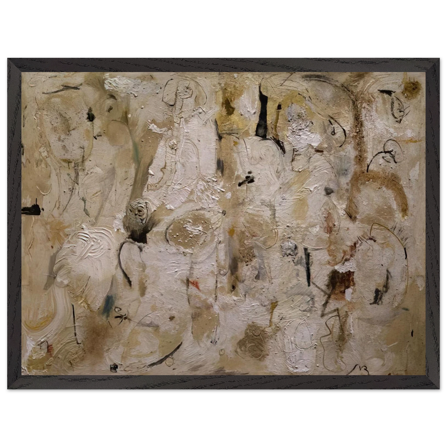Helen Frankenthaler - Painted on 21st Street - 1951 Wall art - 60x80 cm / 24x32 inches - Premium Wooden Framed Poster With Fine Art Paper - Wood frame
