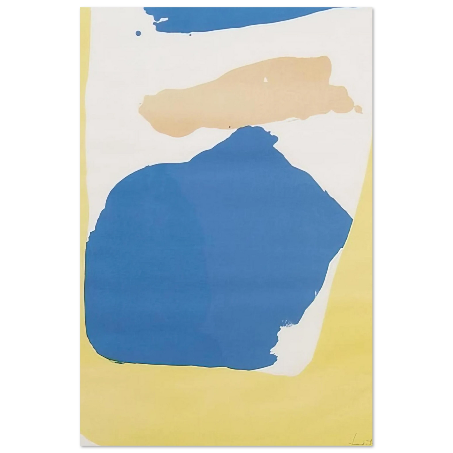 Helen Frankenthaler - Frankenthaler Preview - 1965 Wall art - 15x20 cm / 6x8 Inches - Premium Wooden Framed Poster With Fine Art Paper - Wood frame