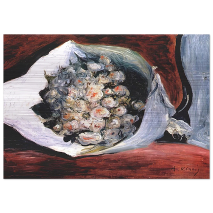 Bouquet in a theater box - Pierre-Auguste Renoir Brushed Aluminum Print - 70x100 cm / 28x40 inches | Pierre-Auguste Renoir Aluminum Print | Pierre-Auguste Renoir Prints