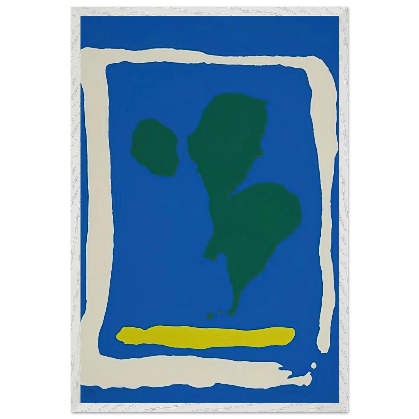 Helen Frankenthaler - Air Frame - 1965 Wall art - 27x35 cm / 11x14 inches - Premium Wooden Framed Poster With Fine Art Paper - Wood frame
