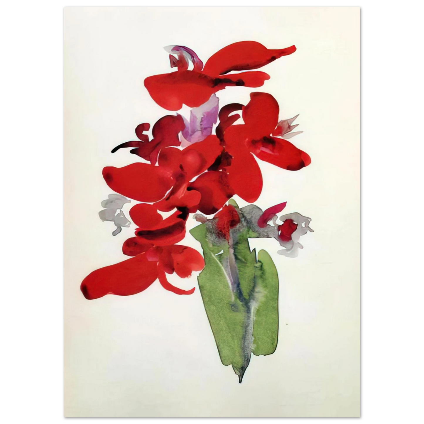 Georgia O'Keeffe - Red Canna Fine Art Poster - 75x100 cm / 30x40 inches