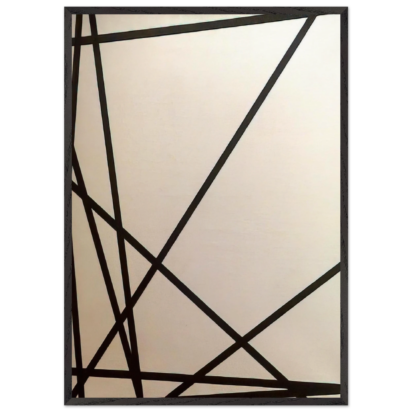 10 lignes au hasard - 1975 - Francois Morellet Framed Art Print – Black Wooden Frame - Default Title - -Framed Art Print