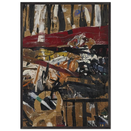 Caged Pheasant 2 - Allan Kaprow Framed Art Print – Black Wooden Frame - Default Title - -Framed Art Print