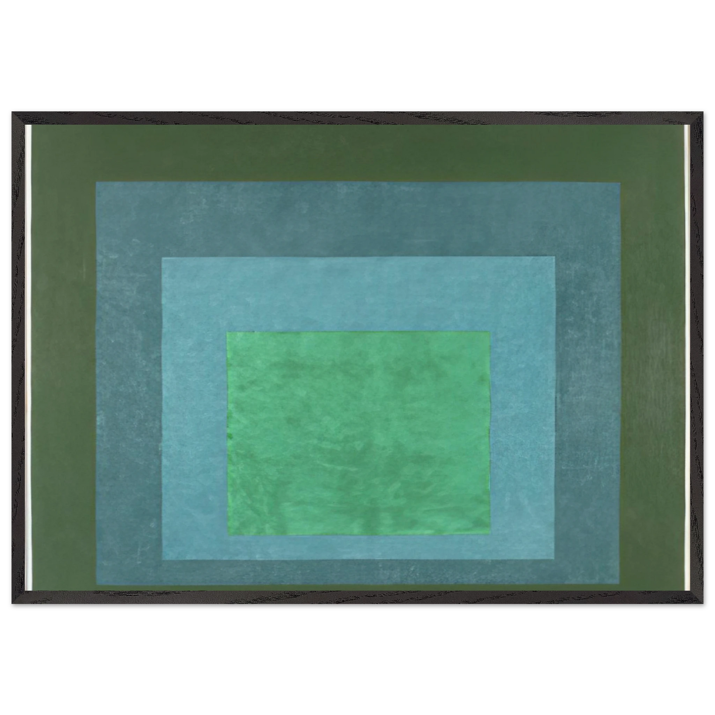 STUDY FOR HOMAGE TO THE SQUARE TERRASSED FOLIAGE 1960 - Josef Albers Framed Art Print – Black Wooden Frame - Default Title - -Framed Art Print