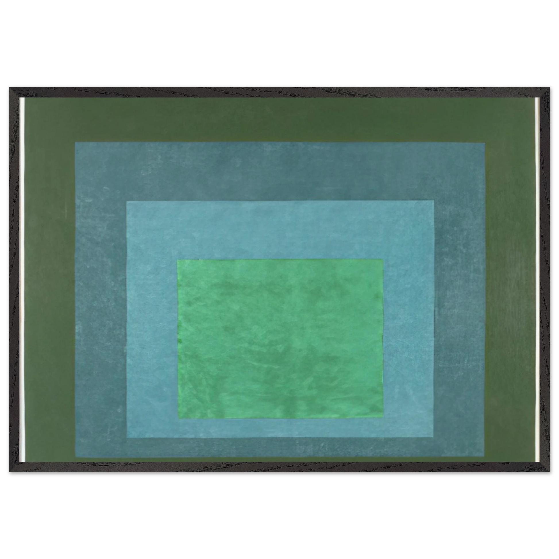 STUDY FOR HOMAGE TO THE SQUARE TERRASSED FOLIAGE 1960 - Josef Albers Framed Art Print – Black Wooden Frame - Default Title - -Framed Art Print
