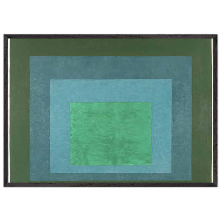 STUDY FOR HOMAGE TO THE SQUARE TERRASSED FOLIAGE 1960 - Josef Albers 70x100 cm / 28x40 inches Framed Art Print – Black Wooden Frame