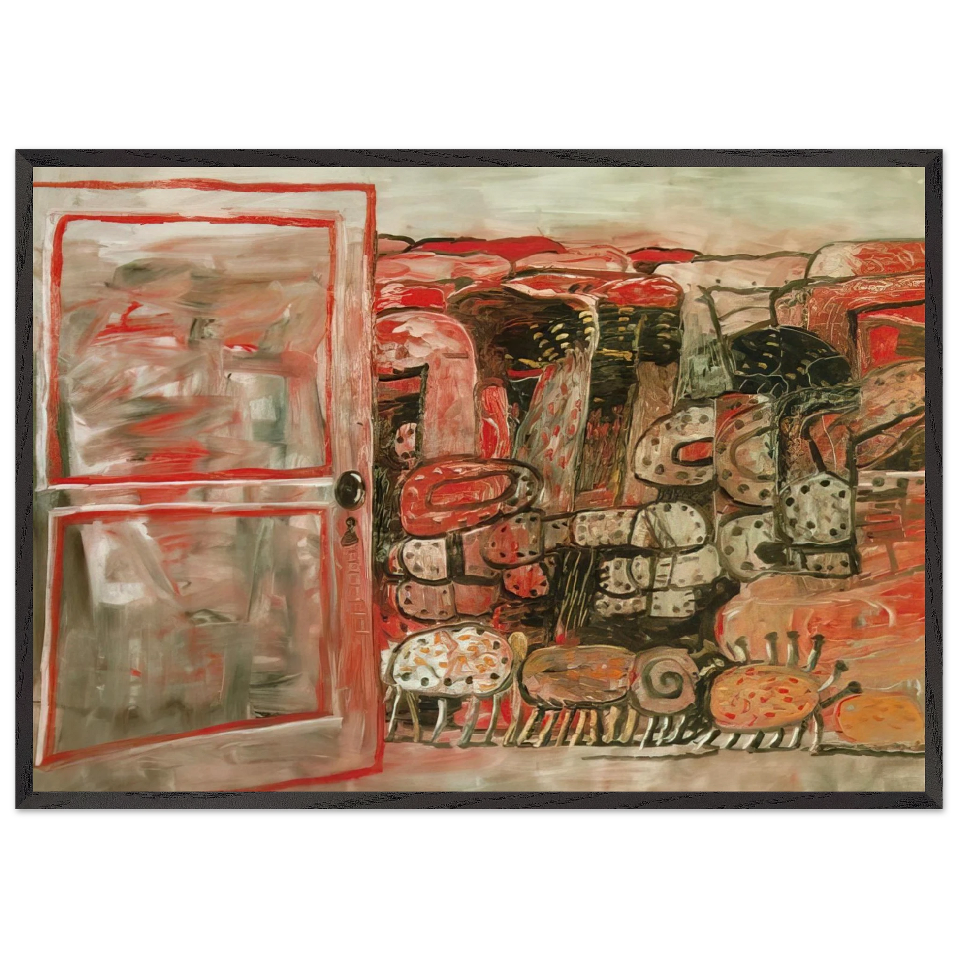 ENTRANCE - Philip Guston Framed Art Print – Black Wooden Frame - Default Title - -Framed Art Print