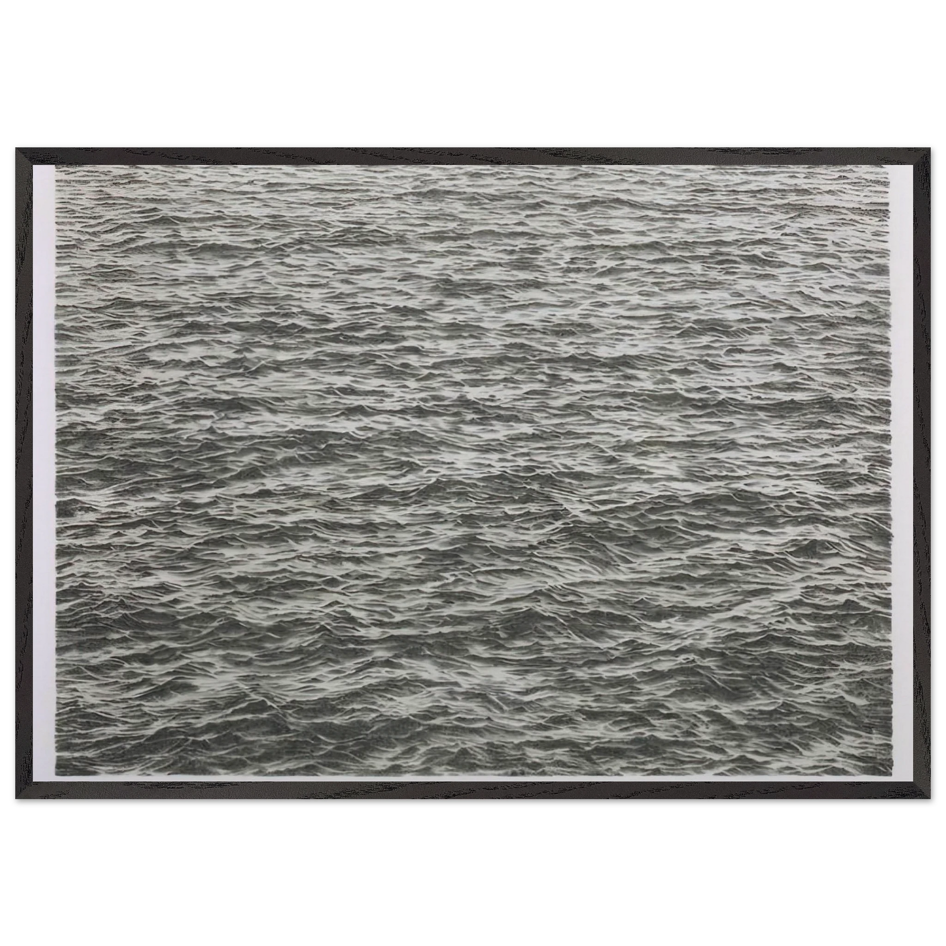 OCEAN 1975 - Vija Celmins Framed Art Print – Black Wooden Frame - Default Title - -Framed Art Print