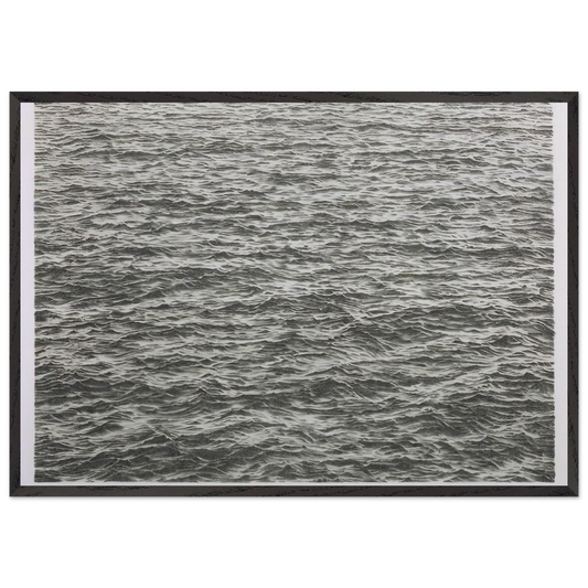 OCEAN 1975 - Vija Celmins Framed Art Print – Black Wooden Frame - Default Title - -Framed Art Print