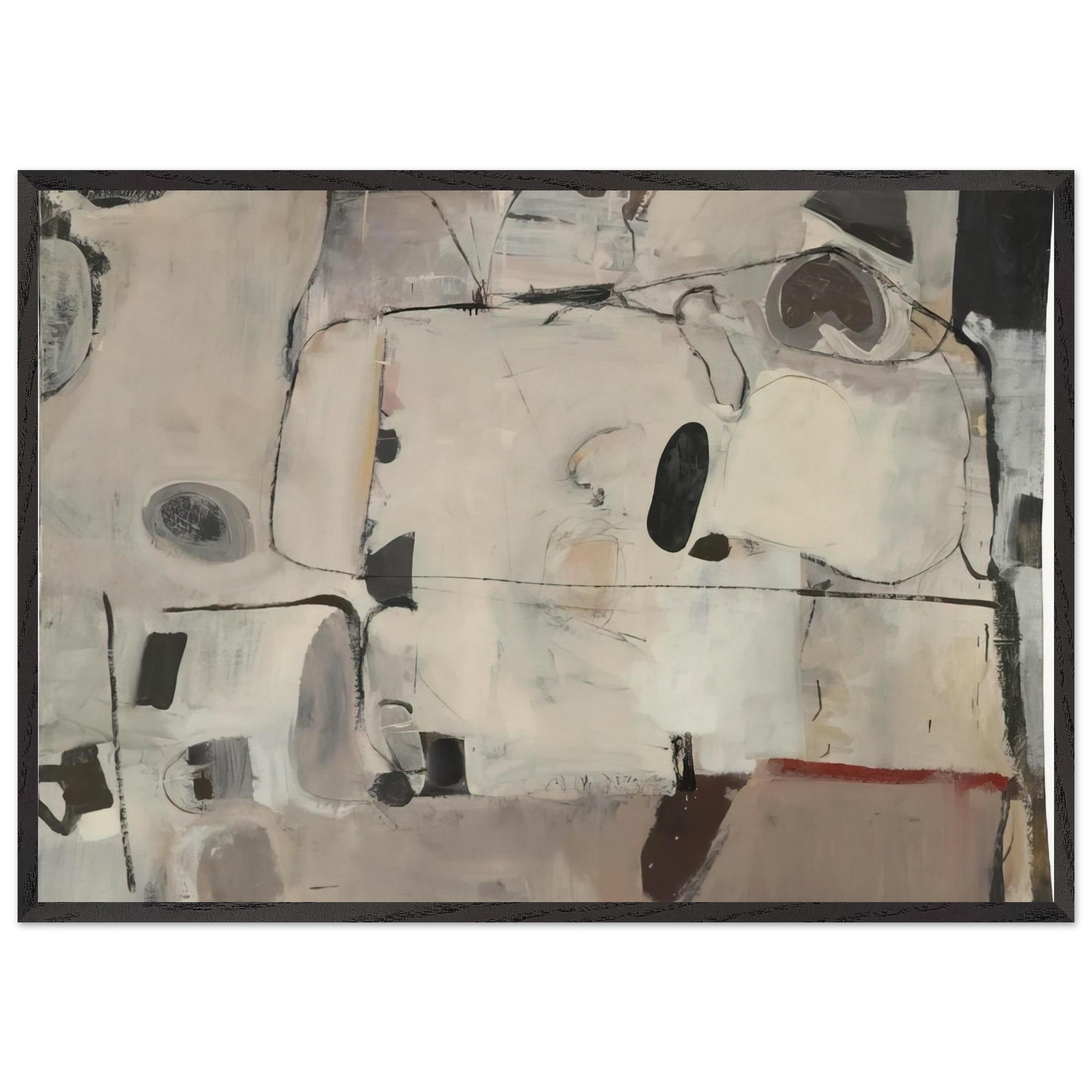 Untitled N13 - Richard Diebenkorn Framed Art Print – Black Wooden Frame - Default Title - -Framed Art Print