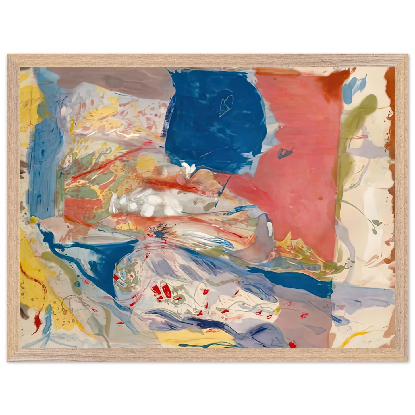 Helen Frankenthaler - Lorelei, 1957- Wall Art - 21x29.7 cm / 8x12" - Premium Wooden Framed Poster With Fine Art Paper - Black frame