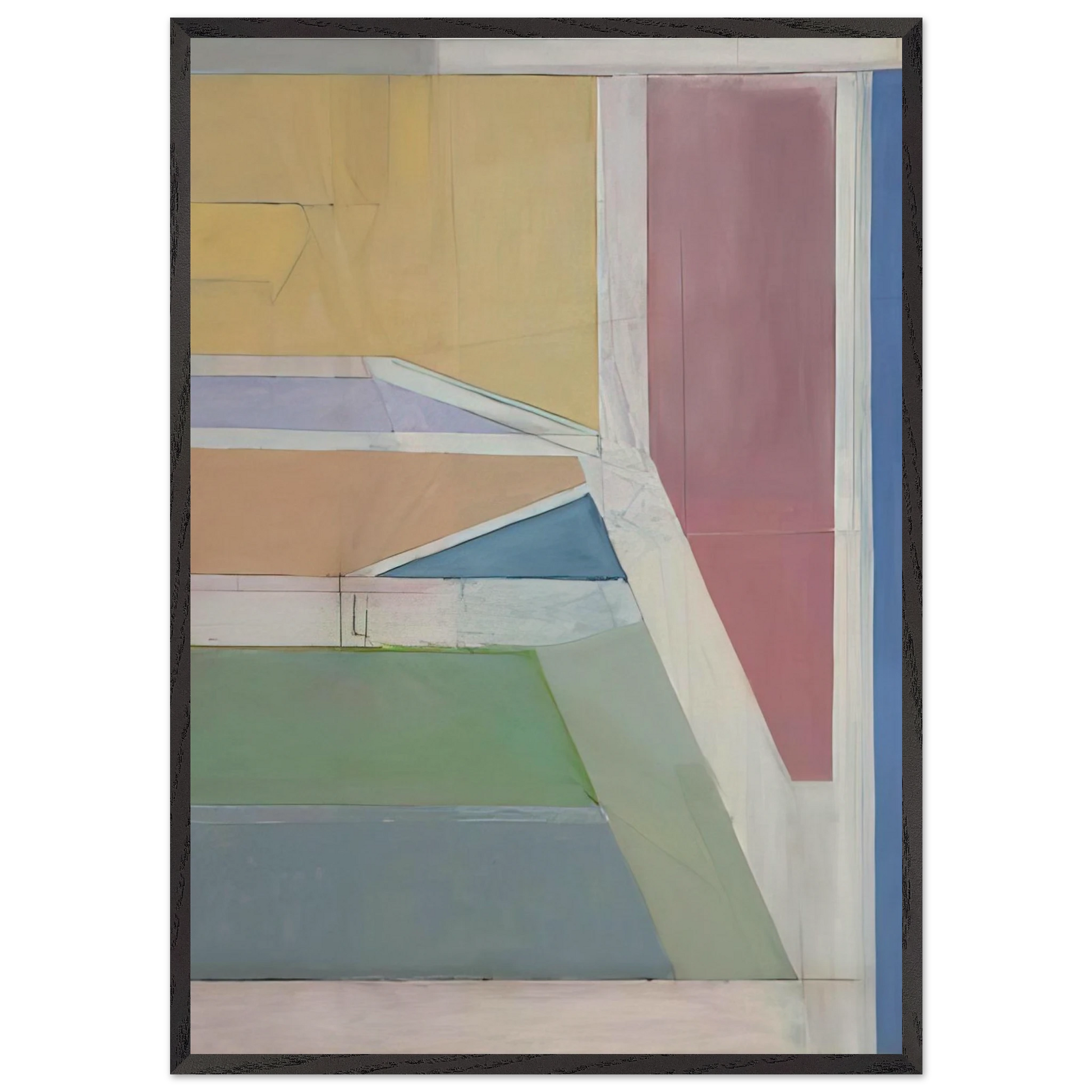 Ocean Park 27 - Richard Diebenkorn Framed Art Print – Black Wooden Frame - Default Title - -Framed Art Print