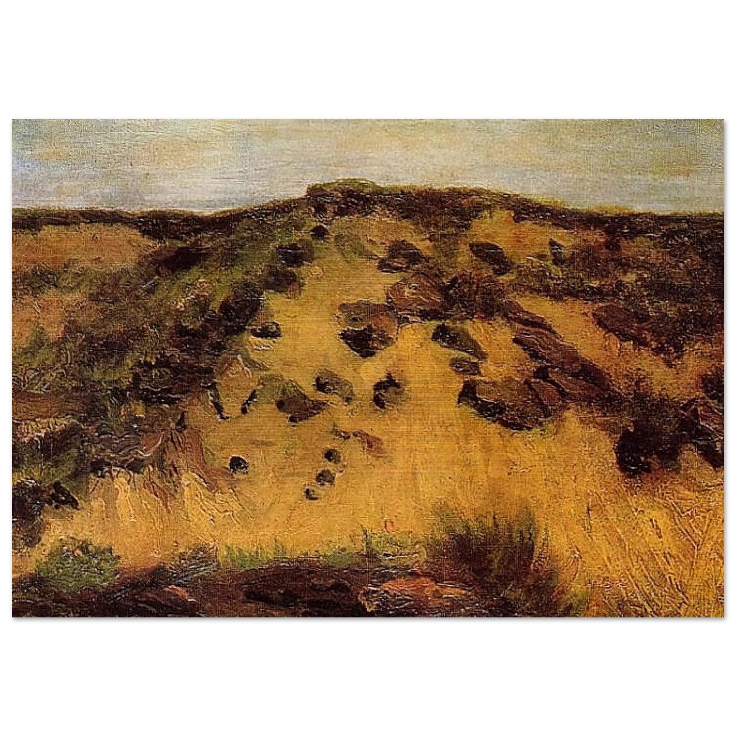 Dunes - Vincent van Gogh Brushed Aluminum Print - 70x100 cm / 28x40 inches | Vincent van Gogh Aluminum Print | Vincent van Gogh Prints