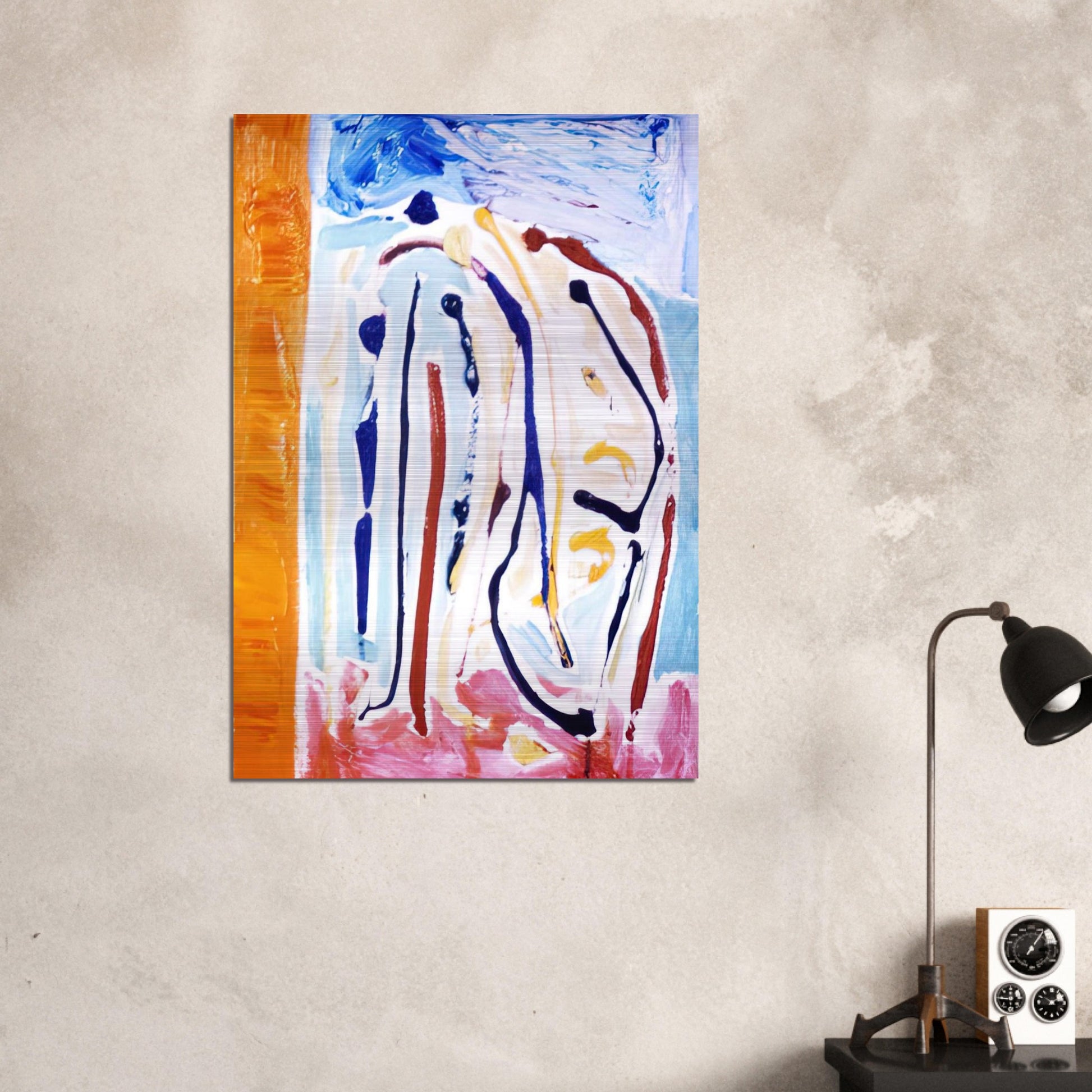 Sky Dance - 1973 - Ronnie Landfield Brushed Aluminum Print - 70x100 cm / 28x40 inches | Ronnie Landfield Aluminum Print | Ronnie Landfield Prints