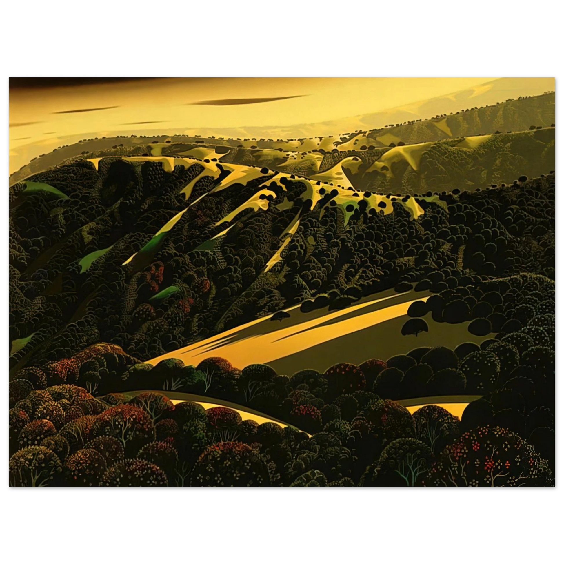 Eyvind Earle - Santa Cruz Mountains Fine Art Poster - Default Title