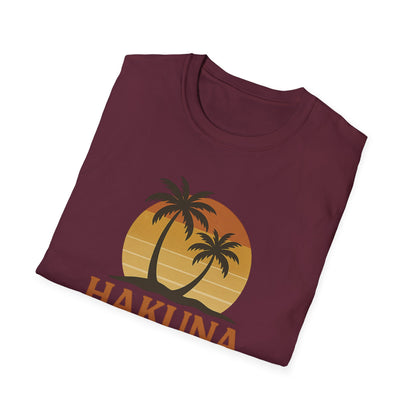 Hakuna Matata Maglietta Grafica Retro, Maglietta Positiva Senza Pensieri, T-Shirt Ispirata agli Anni '90, Top con Citazione di Buonumore, Regalo Unisex