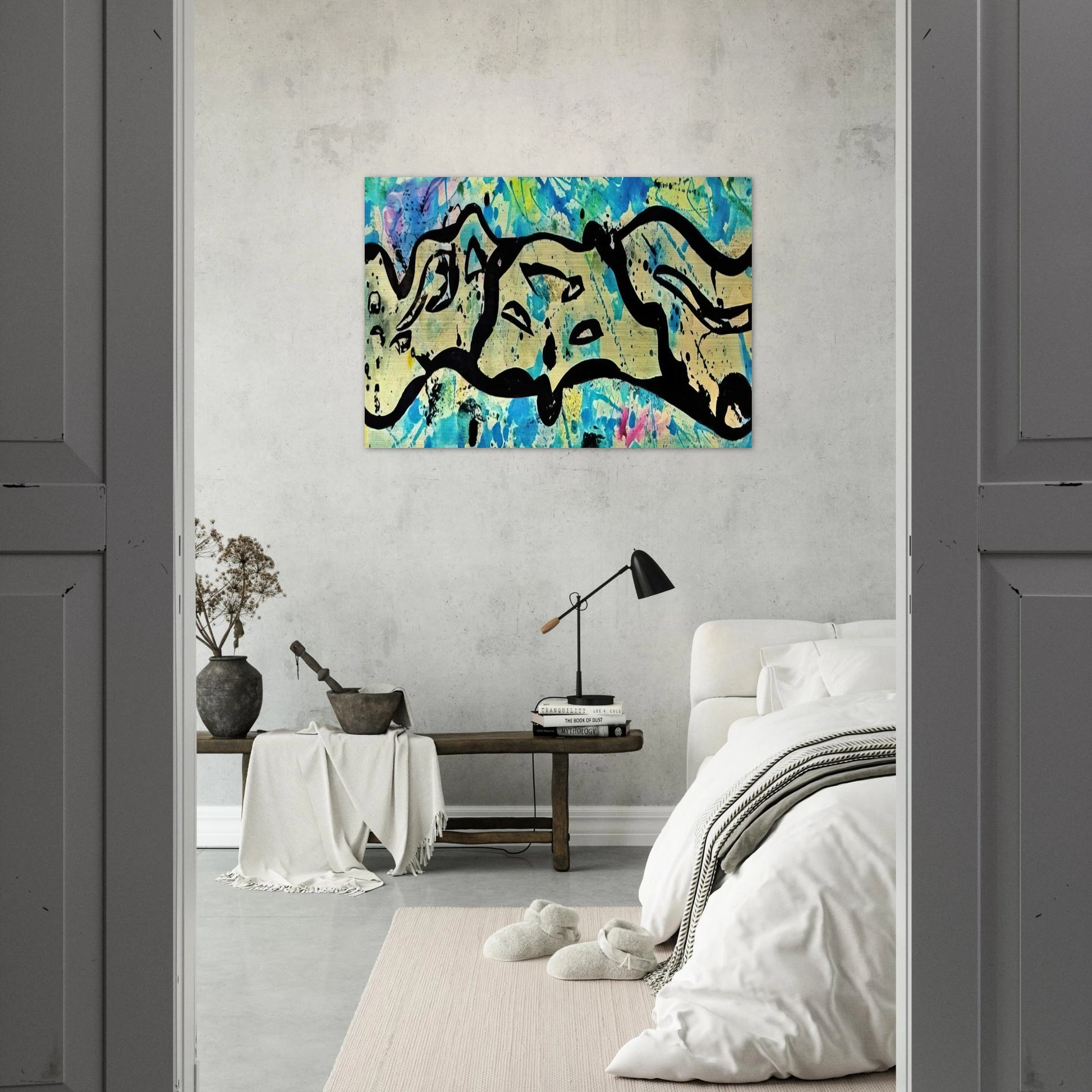 Untitled  Variant F  - Sam Francis Brushed Aluminum Print - 70x100 cm / 28x40 inches | Sam Francis Aluminum Print | Sam Francis Prints