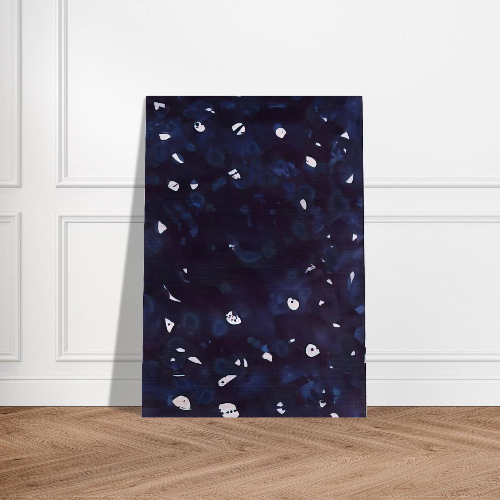 Untitled  Dark Blue-Green  - Sam Francis Brushed Aluminum Print - 70x100 cm / 28x40 inches | Sam Francis Aluminum Print | Sam Francis Prints