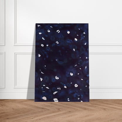 Untitled  Dark Blue-Green  - Sam Francis Brushed Aluminum Print - 70x100 cm / 28x40 inches | Sam Francis Aluminum Print | Sam Francis Prints