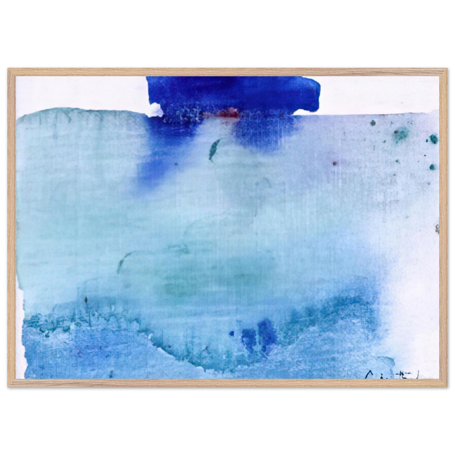Helen Frankenthaler - Untitled - 1982 Wall art - 21x29.7 cm / 8x12" - Premium Wooden Framed Poster With Fine Art Paper - White frame
