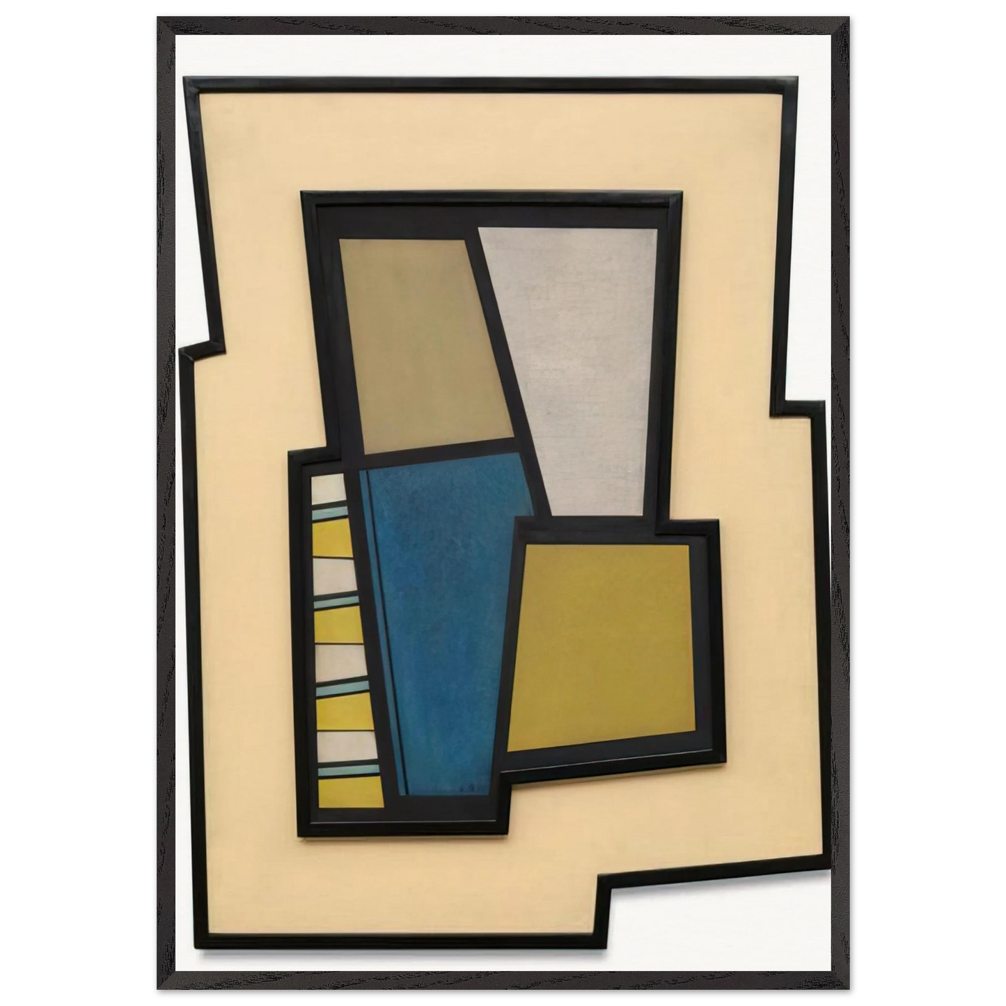 Lice - 1945 - Carmelo Arden Quin Framed Art Print – Black Wooden Frame - Default Title - -Framed Art Print